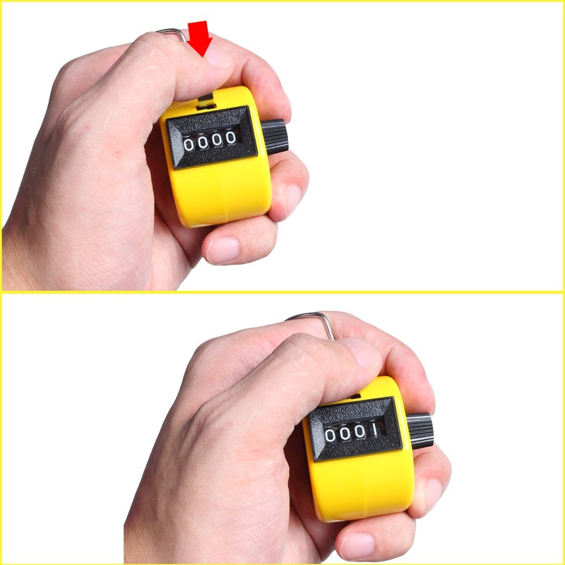 ewinever 3 Abs Hand Held Tally Counter 4 Digit Clicker