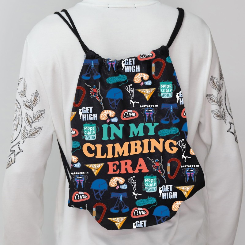 PXTIDY In My Climbing Era Drawstring Bag Moutain Climbing Gift