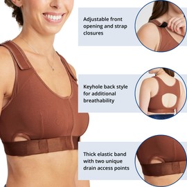 Care+Wear - Post Surgery Recovery Bra for Post Mastectomy (Cassia, X-Small) - Wearing After Mastectomy Surgery - Comfortable Post-Surgery Support - Breathable, Adjustable and Front Opening