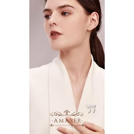 Amaxer Jewish Chai Symbol Stainless Steel Lapel Pin Hebrew Religious Brooch for Men Women Dual Butterfly Clasps Faith-Based Accessory for Ceremonies Celebrations Daily Wear (silver)