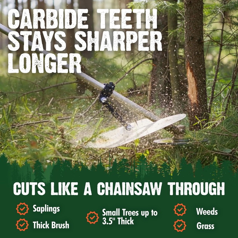 FORESTER Carbide Tip Chainsaw Brush Cutter Blade - 9in x