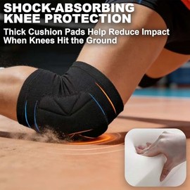 Volleyball Knee Pads, Skating Men & Women Kneepads for Dance, Yoga, Basketball, Softball, Football, Soccer - Anti-Slip Work Knee Sleeves with Thick Fo