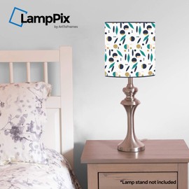 LampPix 10.00 Inch Table Lamp Shade - Natura Gold Canvas Desk Lampshade (Spider Fitting)