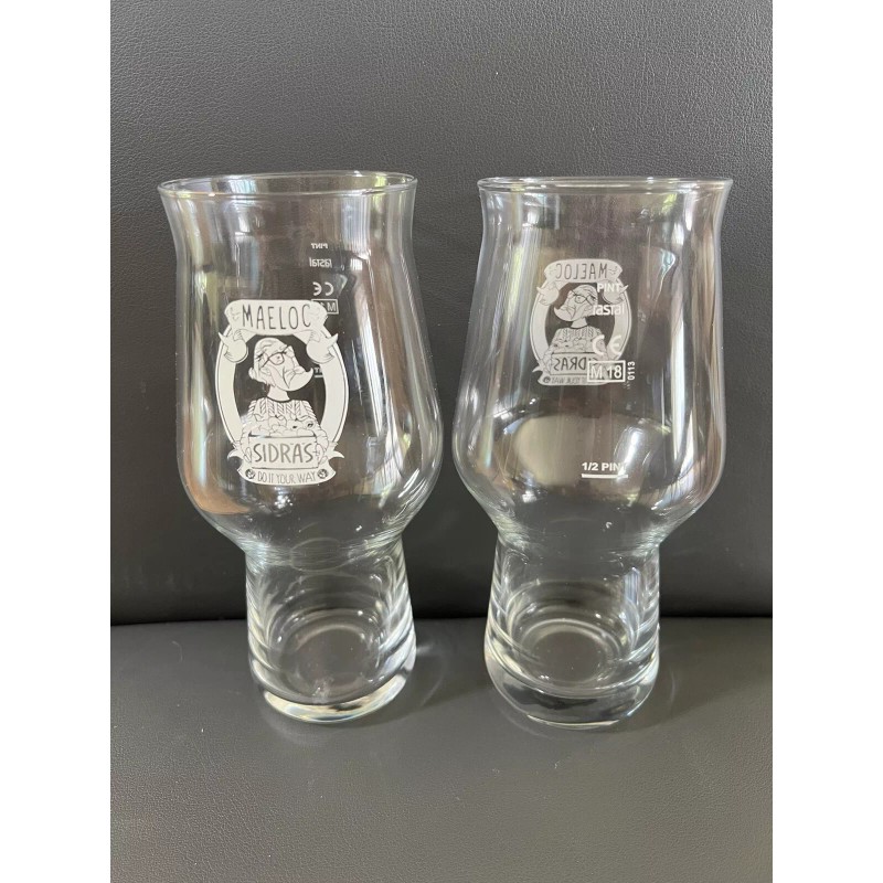 Estrella Galicia Maeloc Sidras Glasses. 0.5 Pint. Box of 6.