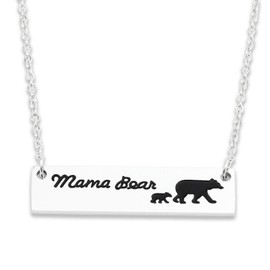 Momma Bear Necklace with 1 Cub Mama Bear Necklace 1 Cub