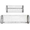 2PCS BBQ Net Tube Stainless Steel Barbecue Grill Basket Rolling