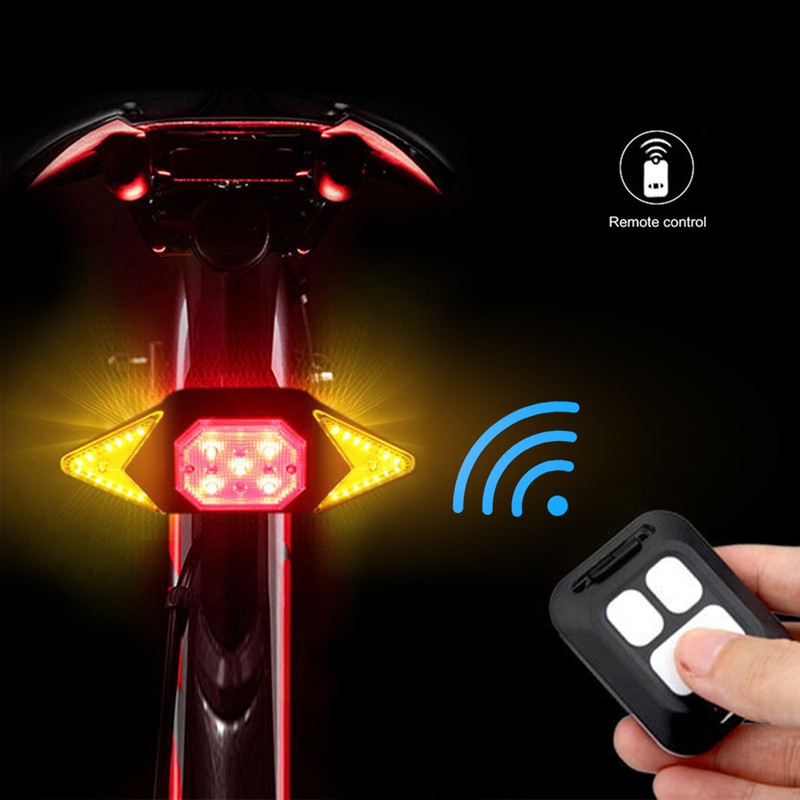 Bike Tail Turn Signal Light Safety Warning Bike Brake Rear
