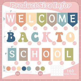 COCHIE Pastel Welcome Back to School Bulletin Board Decor Set of 55, Signable Welcome Bulletin Board Classroom Decorations, Back to School Wall Decoration, Busy Teacher Must Haves Supplies (Boho B)