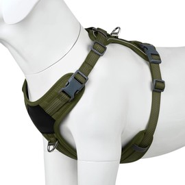 Plutus Pet No Pull Dog Harness, Release at Neck, Soft Padded, Reflective Adjustable Dog Vest Harness for Small, Medium, Large Dogs(Ranger Green, XL)