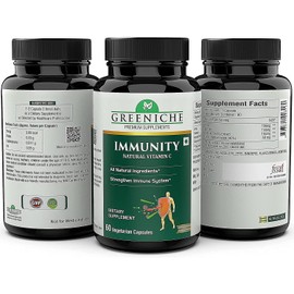 BETT BETT Greeniche Immunity Booster with Natural Vitamin C & Zinc - 60 Veg Capsules