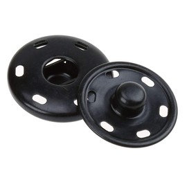 COTOWIN Sew-On Snaps,Black Press Buttons,Pack of 10,25mm