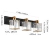 Aipsun Crystal Vanity Light Bathroom Lighting Fixtures 3 Light Modern