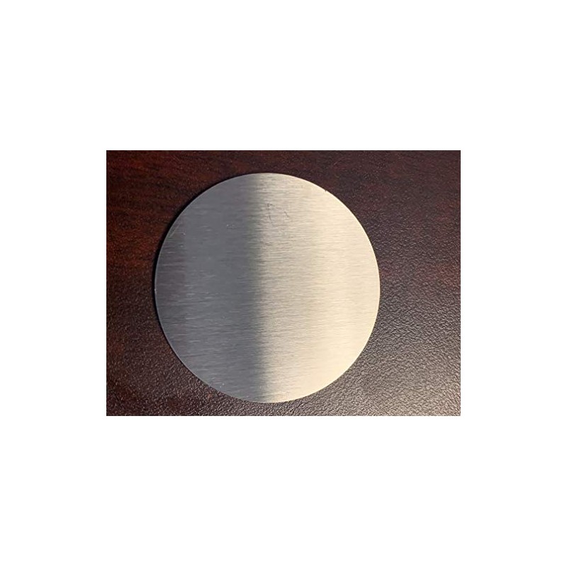 1/16" Thick Stainless Steel Disc, Choose Diameter, Brushed #4 Finish,