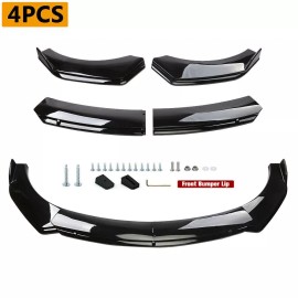 Unbranded Gloss Black Car Front Bumper Spoiler Lip Splitter Body Kit For Hyundai Sonata