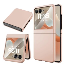 Miimall Slim for Razor Ultra 2025 Case,[Built-in Screen Protector][Military Grade Shockproof] Drop-Proof Heavy Duty Rugged Nonslip Grip Cute Cover for Women,Case for Moto Razr Ultra 2025,Gold