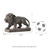 Glitzhome Guardian Walking Lion Garden Statue MGO Outdoor Decoration, 24.5"