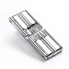 CECO-USA 10 Function Bicycle Multi Tool – Ultra Slim Sized, Lightweight – Polished Chrome Finish – High Strength CR-V 6150 Tool Steel – Mountain Bike, Road Bike