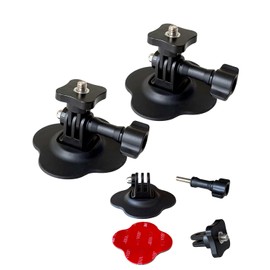 HERSAUL Flexible Adhesive Helmet Mount for GoPro Hero 13-8 & Insta360 X4/X3/X2, Helmet Action Camera Mounts Adhesive Base for GoPro Insta360 Mount Surfboard Motorcycle Vlogging Accessories(2PCS)