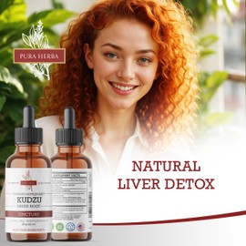 Pura Herba Organic Kudzu Root Extract – Alcohol-Free, Vegan Supplement for Alcohol Support – 2 Fl Oz – Non-GMO, Made in USA