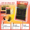 Eyelashes Beginner Friendly Clusters Kit Dramatic Eyelashes Extension Kit ,