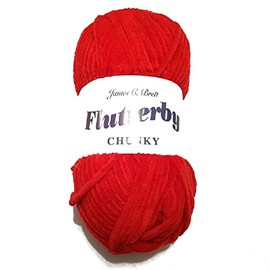 James C Brett Flutterby Chunky Knitting Wool (B31 Red)