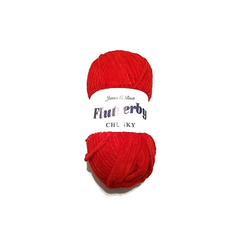 James C Brett Flutterby Chunky Knitting Wool (B31 Red)