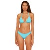 BECCA Women's Color Code Reversible Bikini Top, Adjustable, Tie Back,
