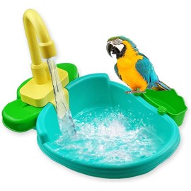 AquaParrot Auto Spa Bath, Bird Cage Bath with , Automatic Bird Bath, Easy Bird Bathing, Non- Odorless, Lightweight Sturdy, Versatile for Birds Pets