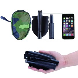 Folding Shovel Multifunctional Mini Foldable Shovel Survival Spade Portable Entrenching Tool for Gardening Camping Hiking Backpacking Fishing