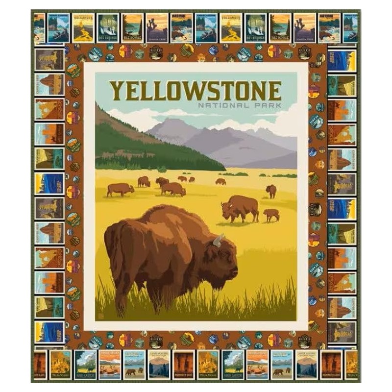 National Parks Poster Fabric Panel - 36"x44"