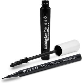 Bissú Máscara de Pestañas Waterproof y Plumín Delineador Negro