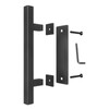 Sliding Barn Door Handle Carbon Steel 4.8mm Thick Double Sided