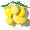 Lemon Foil Balloons 5 Pack, 25" Assorted Fruit Shaped Mylar