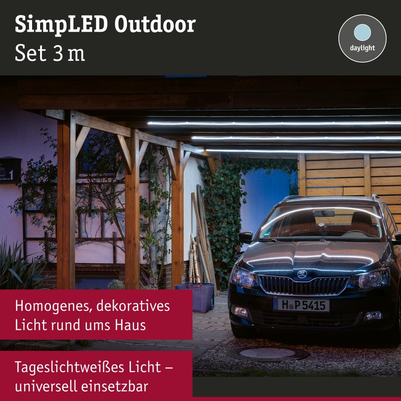 Paulmann SimpLED Outdoor Stripe Set 3 m Daylight