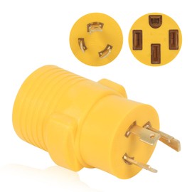 ZDHQLHJ NEMA L5-30P to 14-50R RV Generator Adapter, 3 Prong 30 Amp L5-30 Twist Lock Male Plug to 4 Prong 50 Amp 14-50 Female Receptacle, for RV Trailer Camper