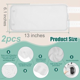 JALCH 2-Pack Castor Oil Treatment Waist Wrap - Dual Pack, Cold-Pressed Cotton Flannel, Soft & Leak-Resistant, Perfect for Knee & Feet, Essential Oil Care Accessory (No Oil Included)