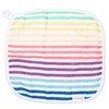 HonestBaby Organic Cotton Triple-Layer Woven Wash Cloths Multipack, Rainbow Stripe,