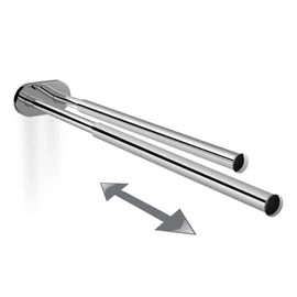 SO-TECH® 2-Arm Towel Rail Extendible from 325-565 mm Bar Diameter 19 mm Chrome-Plated Polished Towel Rail Wall Towel Rail Towel Rail Set of 2