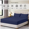 Fitted Sheet Single Bed (91 x 193cm) - Navy Bedding