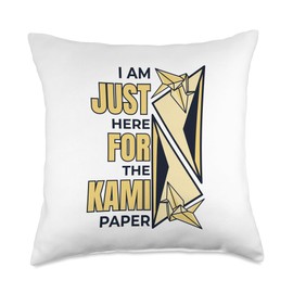 Easy Best Origami Crane Paper Gifts For Beginners Just Here for The Kami Folding Owl Paper Crane Origami Throw Pillow, 18x18, Multicolor