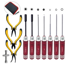 11 in 1 Professional Multi RC Tools Kits Box Set Screwdriver Pliers Wrench Repair for Rc Car Boat Traxxas Helicopter Quadcopter Multirotors Models