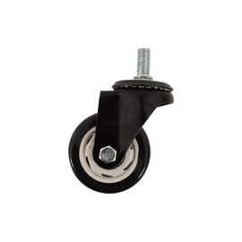 DOGOTULS ZF5189 Rodaja de PVC Negro Giratoria con Espiga Roscada 3"