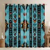 Feelyou Deep Blue Southwestern Darkening Drapes (2 Panels, 38 x