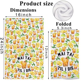 Mai Tai Küchenhandtuch, Mai Tai, Liebhaber, Geschenk, Mai Tai, Cocktail-Handtuch, Tiki, Mai Tai Hanf-Handtuch (MAI TAI Til kt3)