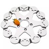 CRUIANAR 11.5 Skull Front PolishBrake Rotor for Harley Touring Electra