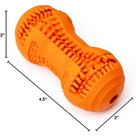 MORITAS PET Fillable Dog Toy, Dog Peanut Butter Toy, Soft Dog Chew Toys for Small & Medium Dogs, Teeth Cleaning Fillable Dog Toy (Orange)