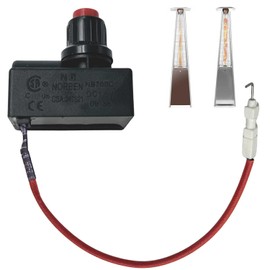 Patio Heater Electronic Push Button Pluse Igniter & Wire Patio Heater Replacement Parts, Glass Tube Patio Heater Controller Box Electronic Igniter Cable Wire for Outdoor BBQ Gas Fire Pits (Set 1)