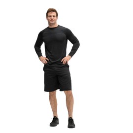 KISTA 2 Pack Men's Sun Protection Shirts UV SPF UPF 50+ Long Sleeve Rash Guard Fishing Running Quick Dry Lightweight (X-Large, Black/Black)