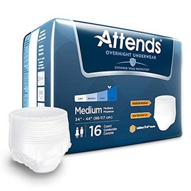 Attends 22093101 Absorbent Underwear Attends Overnight Pull On Medium Disposable Super Absorbency Appnt20 Box Of 16