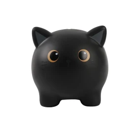 I-TOTAL® - Funny decorative money box/coin compartment made of robust plastic (black cat)
